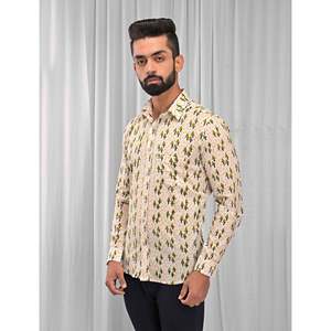 Chemise décontractée pour homme en coton imprimé à manches longues, respirante, en popeline ou tissu Oxford, motifs floraux et à pois, design ODM tendance - Product Image 3