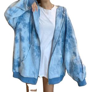 Sudadera Mujer de manga larga Tie Dye Cierre de cremallera Sudadera con capucha Abrigo con capucha Streetwear Mujeres Tops Ropa de moda - Product Image 1