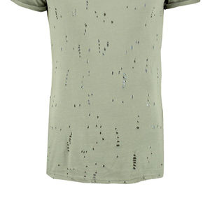 T-shirts d'été brodés personnalisés T-shirt délavé à l'acide vente de gros logo de t-shirts brodés délavés vierges - Product Image 6