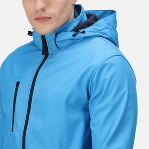 Men's Waterproof Soft Shell Jacket Outdoor Sports Trekking Work-Windproof Custom Logo Zipper Closure Cotton Printed Fabric - Product Image 3