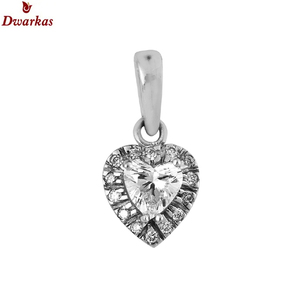 CUSTOM OEM joyería fina vintage mujeres 925 plata esterlina Cubic Zirconia piedra corazón colgante collares - Product Image 1