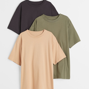 T-shirt manches courtes pour enfants, en coton, léger et simple, à col rond, Logo personnalisé, pour garçons, nouvelle collection été - Product Image 3