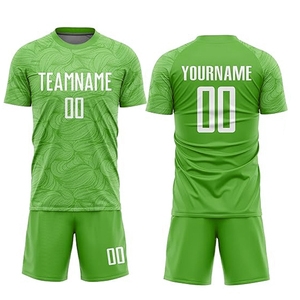Vente en gros Maillot de football imprimé de la meilleure qualité Ensemble de vêtements de sport d'entraînement en polyester 100% Uniformes de football français de la meilleure qualité - Product Image 4