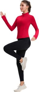 Ensemble de sport 2 pièces pour femme de haute qualité, veste de yoga et haut, avec logo personnalisé, sans couture, respirant, taille élastique, couleur unie - Product Image 5