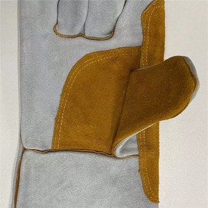 Gants de soudage en cuir de vachette certifiés EN420, résistants à la chaleur, personnalisés, de sécurité, 16 pouces, pour l'extérieur, quatre saisons, Pakistan - Product Image 5