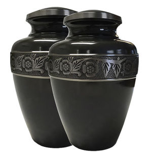 Venta al por mayor Cremación Ataúd Urnas Suministros funerarios OEM Personalizado Artesanía Metal Cenizas Almacenamiento Olla Exportador Nuevo - Product Image 1