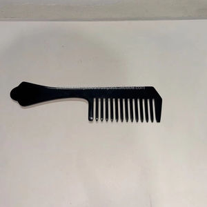 Handmade Natural Eco-Friendly Ox Bull or Buffalo Horn Lice <b>Comb</b> Black and White for Home <b>Hair</b> Care Use - Product Image 1