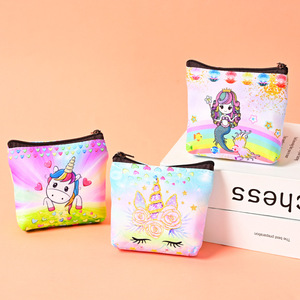 Monedero con Cremallera de Unicornio de Dibujos Animados para Mujer, Bonito Diseño de Sirena, Cartera Pequeña con Cierre de Cremallera Seguro - Product Image 4