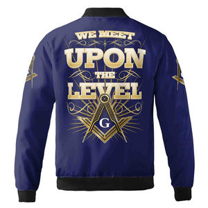 Custom Lodge Name Freemasonry We Meet Upon The Level Masonic Bomber <b>Jacket</b> High Quality Custom Made <b>Long</b> Sleeve 2025 <b>Jackets</b> - Product Image 6