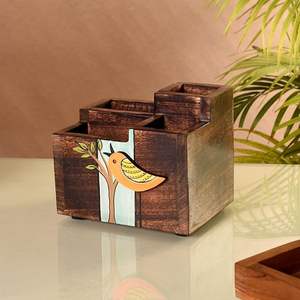 Portacucharas de Madera de Lujo con Diseño Impreso para una Cocina de Primera Calidad, Portacucharas Artístico de Madera con Detalles Hechos a Mano - Product Image 4