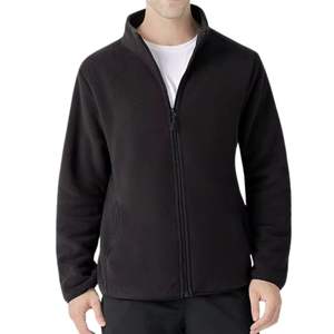 Chaqueta de lana polar con cremallera completa de manga larga para hombre de diseño único, ropa de abrigo informal cálida de invierno - Product Image 1