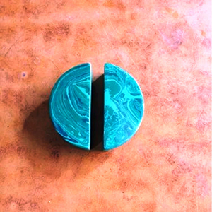 Poignée de porte en résine époxy marbrée, couleur, forme et taille personnalisées, fabriquée en Inde - Product Image 1