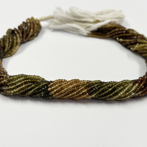 Nueva turmalina marrón facetada Rondelle cuenta redonda suelta 4mm para hacer joyería pulsera DIY accesorios fabricante - Product Image 4