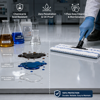 Peinture époxy bicomposante autolissante ESL-PRO pour sols, finition miroir, revêtement pour laboratoire, salle blanche, atelier