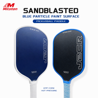 Raquette de pickleball MST J2CR Blue Particle Paint New HONOLULU, surface rugueuse, noyau en mousse EPP, haute performance, contrôle optimal, prête à être expédiée.