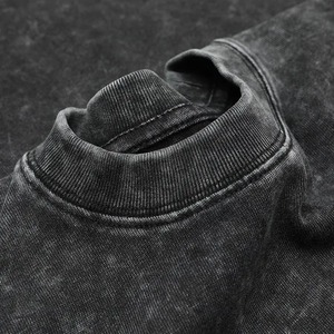 Nouvelle arrivée T-shirt surdimensionné personnalisé pour hommes 100% coton col montant et design boxy - Product Image 3