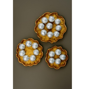 Bandeja de servicio de chocolate de metal decorativa artesanía y color antiguo ideal para servir elegante y arreglos de decoración de lujo - Product Image 6