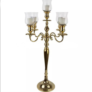 Porte-bougie de mariage pour la décoration de la maison/candélabre doré - Product Image 4