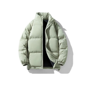 Veste bulle chaude d'hiver de haute qualité pour hommes avec logo personnalisé col montant conception créative veste polaire unie Service OEM - Product Image 4