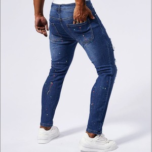 OEM personalizado de alta calidad 100% algodón Denim Baggy Straight Jeans Hombres Vintage lavado desgastado botón transpirable sólido verano - Product Image 6