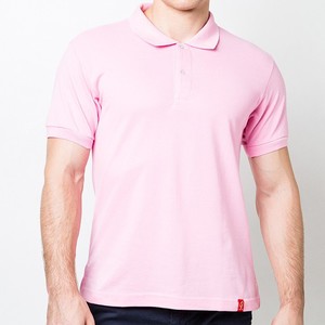 Chemise pour homme en tricot anti-rides de couleur rose à manches courtes, marque personnalisée, fabrication directe en usine, prix de gros, export - Product Image 4