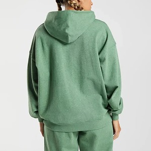 Nuevo estilo, logotipo personalizado, Sudadera con capucha de lana de manga larga de invierno de longitud regular sólida informal para mujer, pantalones apilados para correr - Product Image 6