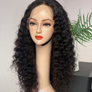 Perruque frontale en dentelle de cheveux humains vierges du Vietnam bruts birmans sans colle bouclés perruques avant en dentelle HD suisses pour femmes noires - Product Image 1