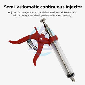 1 Pc Animal 50ml Continuous Injection <b>Syringe</b> Revolver Plastic Handle <b>Veterinary</b> Automatic Vaccination Gun for Cow Pig Sheep - Product Image 6