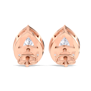 Pendientes de tuerca con halo de diamantes talla pera de 1.25 quilates en oro amarillo, blanco y rosa de 14 quilates, joyería fina clásica con pavé halo. - Product Image 3
