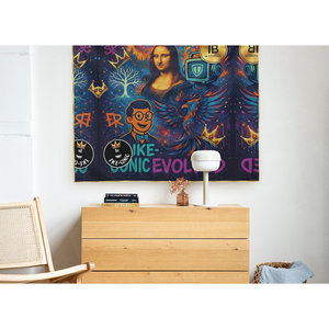 Tapiz de Pared Premium Evolved Ike-Conic con Diseño de Retrato, Cuerda de Algodón para Decoración de Interiores y Exteriores, Tela Decorativa para Pared, Fiestas y Bodas - Product Image 1