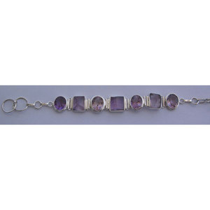 Shah Gems Women's Natural Amethyst <b>Bracelet</b> 925 Sterling Silver Crystal <b>Bracelets</b> & <b>Bangles</b> - Product Image 1