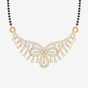 Mangalsutra de Oro de 18K para Mujer con Diamante Cultivado en Laboratorio de Corte Redondo, Joyería Cultural Coleccionable - Product Image 4
