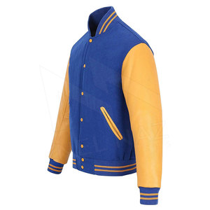 Veste de style universitaire pour hommes, style streetwear, pour adultes, tissu en laine d'hiver, col montant, couleur contrastée, nouvelle saison, respirante - Product Image 2