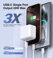 Adaptateur de chargeur de téléphone USB C HNT GaN 40W 4 ports, bloc de charge rapide multiport USB C avec prise US/EU/AU/JP/UK pour chargeur Apple