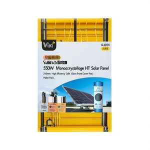 Panel Solar Monocristalino HJT de 550W de Viki Sun Technology, Celdas de Alta Eficiencia de 210 mm, Cubierta Frontal de Vidrio, Embalaje en Palet - Product Image 2