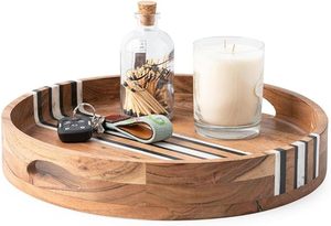 Plateau de service en bois moderne et polyvalent pour salle de bain et table, lavable au lave-vaisselle, à un seul niveau - M/S SHAAD HANDICRAFTS - Product Image 2