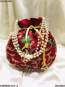 Designer Evening <b>Bag</b> Stylish <b>Potli</b> Batua Handbag - Product Image 2