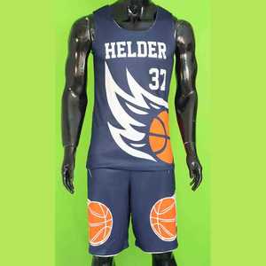Nouveau design de vêtements de sport du fournisseur en gros Maillot de basket-ball réversible Ensemble court motif personnalisé Uniforme de basket-ball d'hiver - Product Image 2