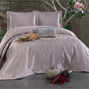 Juego de Cubrecamas Guzide DECO Classic de 4 Piezas con Rayas de Rosas Secas, 100% Chenilla Tejida, Antiácaros, Lavable, Tamaño King, para Uso Doméstico - Product Image 1