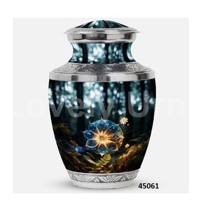 Blue Sparrow Grande urne funéraire adulte de crémation Urne funéraire pour cendres humaines avec sac de velours gratuit - Product Image 3