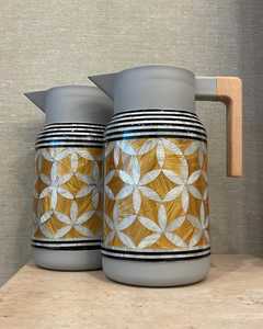 กาน้ำชาและน้ำหรูหราเป็นมิตรต่อสิ่งแวดล้อมสไตล์อาหรับคลาสสิกพร้อมก้านฝังมุกและที่จับ - Product Image 1