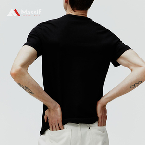 เสื้อยืดลายนูนสามมิติสำหรับผู้ชายเสื้อยืดแบบสวมหัวผ้าคอตตอน100% 3D แฟชั่นแบบกำหนดเองได้ - Product Image 3