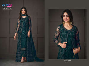 Costume Anarkali traditionnel pour femmes de style pakistanais en tissu lourd en filet, dernière mode, idéal pour les événements Mehndi et Sangeet - Product Image 5