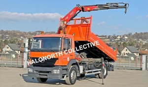 Camion grue d'occasion Mercedes-Benz Axor 1828 4x2 de 2007, benne basculante, transporteur de marchandises, camion de transport de chantier, grue montée sur camion - Product Image 2