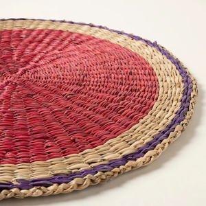 Sous-verres en fibre naturelle tissés à la main, colorés, design 2026, style rustique bohème, pour café, thé et protection de table à manger - Product Image 5