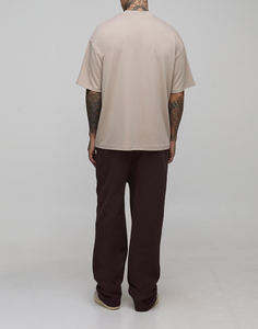 OEM fabriqué au Pakistan personnalisé 240GSM Premium coton Tshirt solide motif décontracté en gros vierge conception de base de tous les jours - Product Image 3