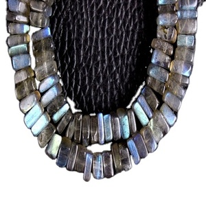 Cuentas Heishi de forma cuadrada lisa de labradorita Natural de hebra larga de 16 ", piedras preciosas de Fuego Azul genuino, fabricación de piedras de jardín, joyería - Product Image 1