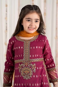 Ropa Formal tradicional paquistaní para niños, ropa Formal Lehenga Choli, camisa larga, Tilla bordada, absorbe la humedad, secado rápido para - Product Image 3