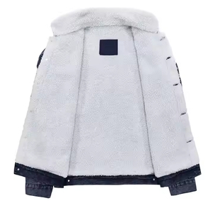 Veste en jean en toile pour homme, style streetwear, 100% coton, à capuche, respirante, séchage rapide, col rabattable - Product Image 3