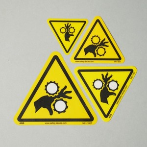 Etiqueta Adhesiva de Advertencia de Seguridad Mecánica para Equipos Activos, Manos, Ropa y Herramientas, Zonas de Riesgo, Resistente a Arañazos y al Agua - Product Image 2